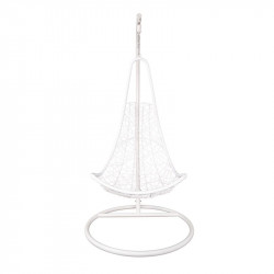 Függőfotel Kalea fehér-virág mintás