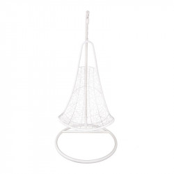 Függőfotel Kalea fehér-virág mintás