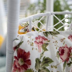 Függőfotel Kalea fehér-virág mintás
