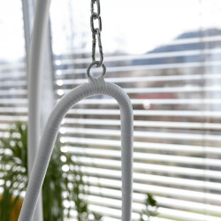 Függőfotel Kalea fehér-virág mintás