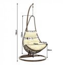 Függőfotel Kalea barna-krém