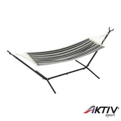 Függőágy állvány nélkül Evana szürke-fehér