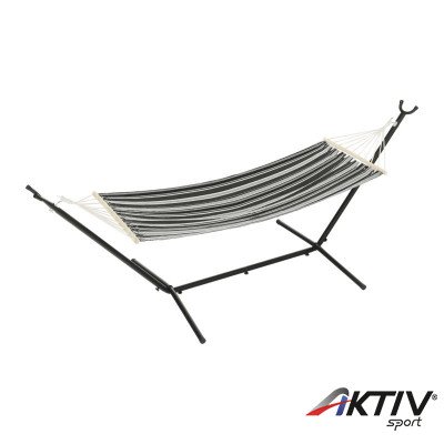 Függőágy állvány nélkül Evana szürke-fehér