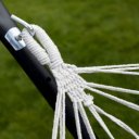 Függőágy állvány nélkül Evana szürke-fehér