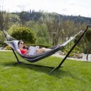 Függőágy állvány nélkül Evana szürke-fehér