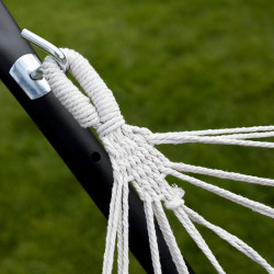 Függőágy állvány nélkül Evana szürke-fehér