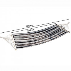 Függőágy állvány nélkül Evana szürke-fehér