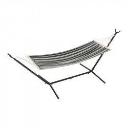 Függőágy állvány nélkül Evana szürke-fehér Kert Tempo Kondela