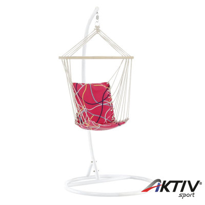 Függőfotel állvány nélkül Kerol rózsaszín mintás