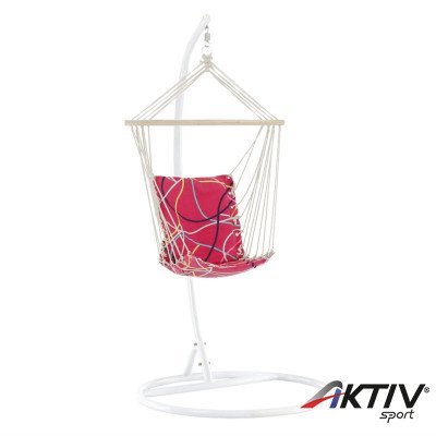 Függőfotel állvány nélkül Kerol rózsaszín mintás