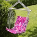 Függőfotel állvány nélkül Kerol rózsaszín mintás