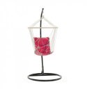 Függőfotel állvány nélkül Kerol rózsaszín mintás