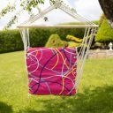 Függőfotel állvány nélkül Kerol rózsaszín mintás