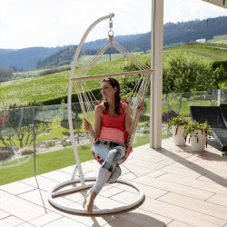 Függőfotel állvány nélkül Kerol rózsaszín mintás