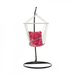Függőfotel állvány nélkül Kerol rózsaszín mintás