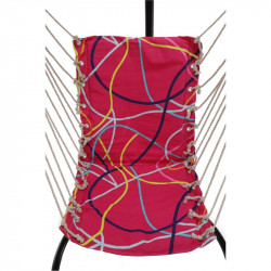 Függőfotel állvány nélkül Kerol rózsaszín mintás