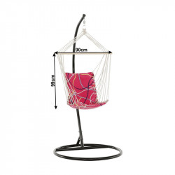 Függőfotel állvány nélkül Kerol rózsaszín mintás