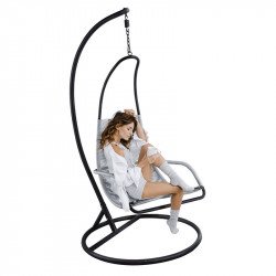 Függőfotel Bungy fekete-szürke Kert