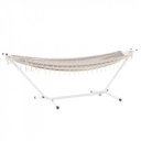 Függőágy Fantal double fehér-krémszínű rojtokkal