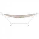 Függőágy Fantal double fehér-krémszínű rojtokkal