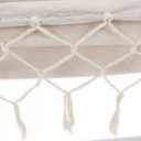 Függőágy Fantal double fehér-krémszínű rojtokkal