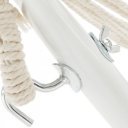 Függőágy Fantal double fehér-krémszínű rojtokkal