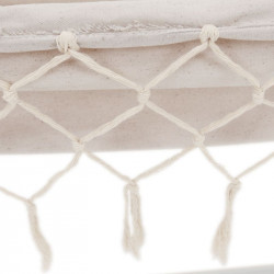 Függőágy Fantal double fehér-krémszínű rojtokkal