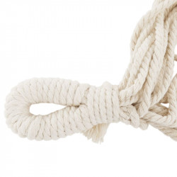 Függőágy Fantal double fehér-krémszínű rojtokkal