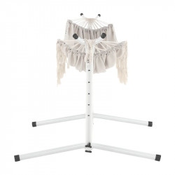 Függőágy Fantal double fehér-krémszínű rojtokkal