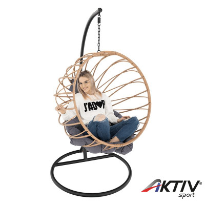 Függőszék Gabe natúr-fekete-szürke