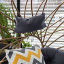 Függőszék Gabe natúr-fekete-szürke