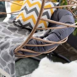 Függőszék Gabe natúr-fekete-szürke