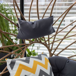 Függőszék Gabe natúr-fekete-szürke