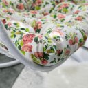 Függőfotel dupla Dalvea fehér-virág mintás