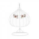 Függőfotel dupla Dalvea fehér-virág mintás