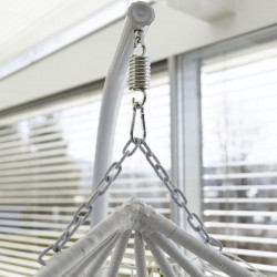 Függőfotel dupla Dalvea fehér-virág mintás