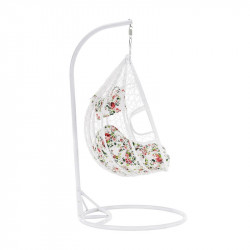 Függőfotel dupla Dalvea fehér-virág mintás