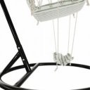 Függőszék állvány nélkül Jambi Typ 2 fehér-mintás