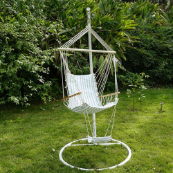 Függőszék állvány nélkül Jambi Typ 2 fehér-mintás