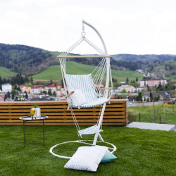 Függőszék állvány nélkül Jambi Typ 2 fehér-mintás