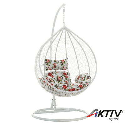 Függőfotel Noela fehér-mintás