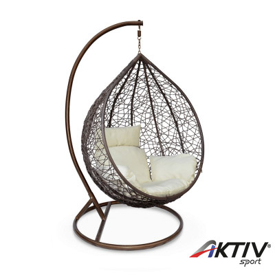 Függőfotel Noela krém-barna