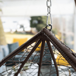 Függőfotel Noela krém-barna