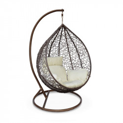 Függőfotel Noela krém-barna Kert