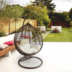 Függőfotel Noela krém-barna