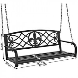 Kerti hinta állvány nélkül Abea fekete