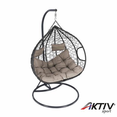 Függőfotel dupla Dalvea szürke-barna