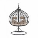 Függőfotel dupla Dalvea szürke-barna