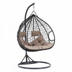 Függőfotel dupla Dalvea szürke-barna