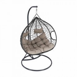 Függőfotel dupla Dalvea szürke-barna Kert Tempo Kondela